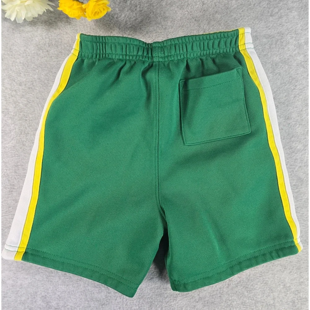 Y2K Gymboree Toddler Green Yellow Reversible Athletic Track Shorts 18-24m 2003